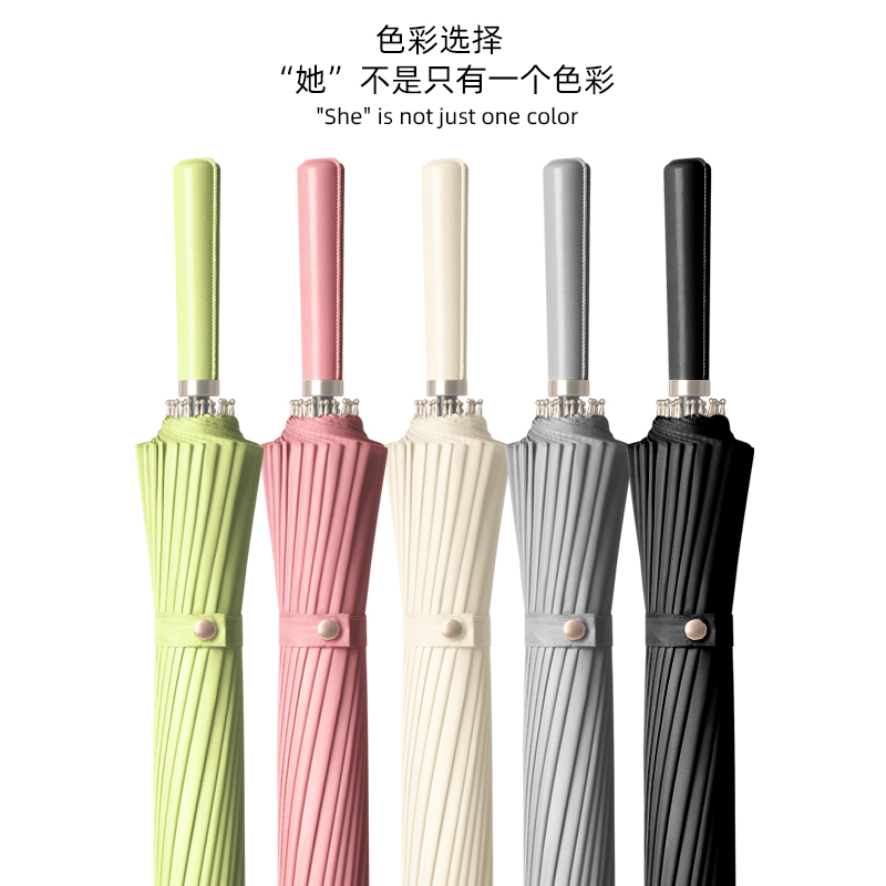 防水套雨伞长柄大号加固加厚结实抗风长把直杆男士24骨大伞双人 - 图1