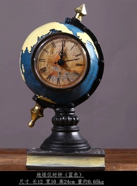 欧式复古客厅家居装饰时钟摆件办公室玄关隔断电视柜酒柜创意桌面