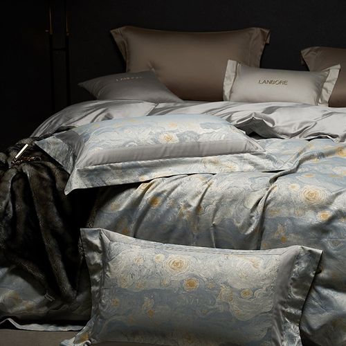 【顶奢色织】高定500TC埃及GIZA86吉萨长绒棉梵高油画星空四件套 - 图1