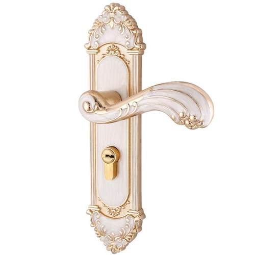 欧式房门锁家用室内卧室锁实木门把手静音琥珀黄古执手通用型锁具 - 图3