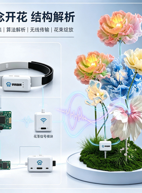 意念开花脑电波互动花艺摆件