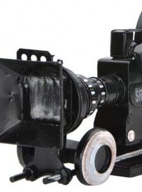 复古怀旧摄影机模型铁艺相机摆件酒吧橱窗陈列道具家居装饰品包邮