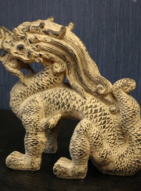 工艺摆件/中式酒店会所茶庄复古中国风格装饰祥龙摆件嘲风