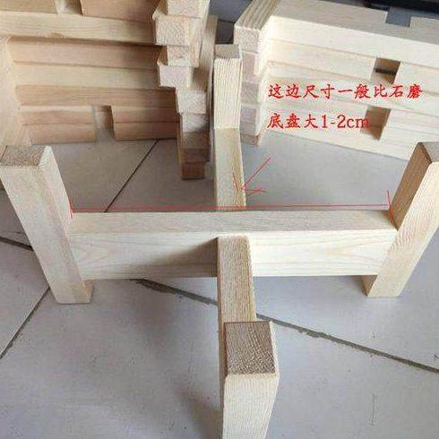 石磨家用石磨专用实木支架底座托盘小石磨磨盘木架子四腿木架结实 - 图0