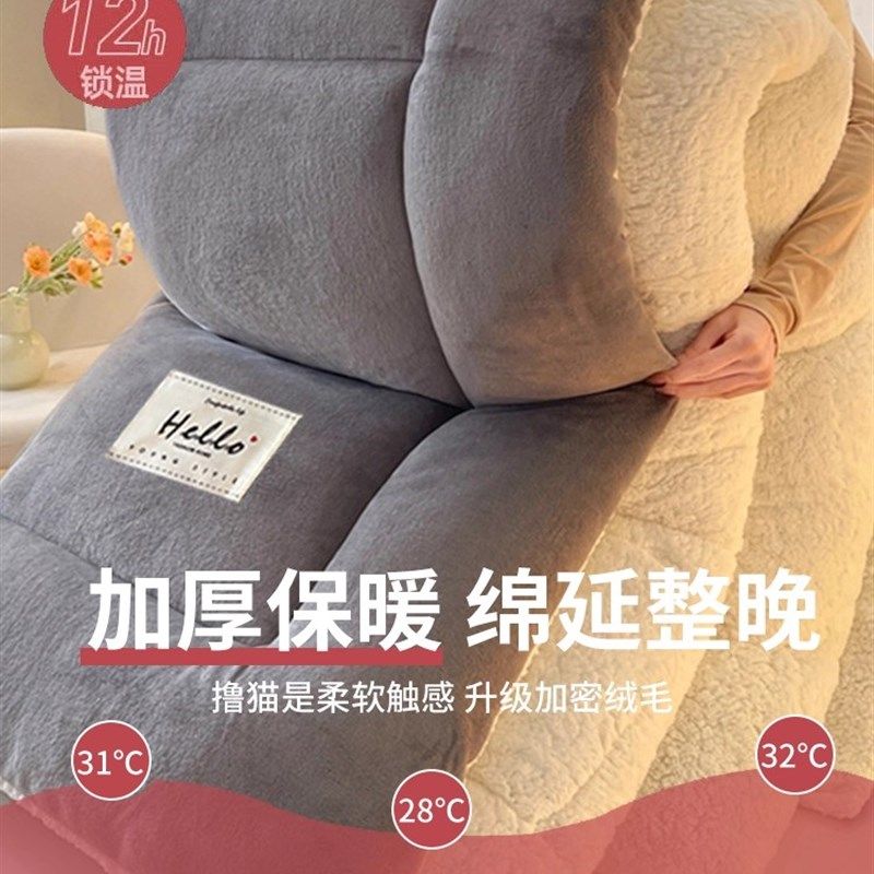 羊羔绒被子2025新款冬季棉被被芯冬天单人宿舍秋冬被加厚保暖10斤,淘宝优惠券,粉丝福利购,淘宝优惠卷