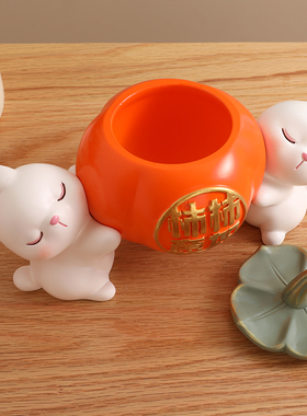 大象摆饰玄关收纳装饰o品客厅入户高档电视柜轻奢高级感桌面工艺