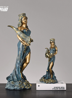 欧式财富女e神开业礼品摆件办公室店铺开店送礼创意家居装饰品