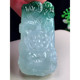 Burmese natural A-grade jade and jade, exquisitely carved Laokeng ice species, ice-flavored spicy green dragon brand pendant