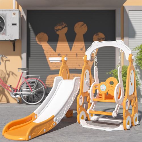 滑滑梯室内家用儿童海洋球池折叠家庭宝宝加高加大秋千滑梯二合一 - 图0