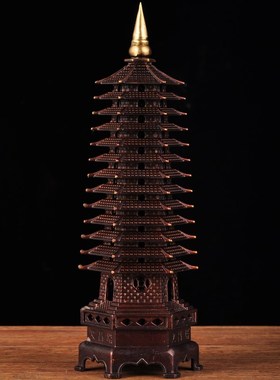 全铜文昌塔摆件13十三q层文昌宝塔家居客厅酒柜书房学生桌面装饰