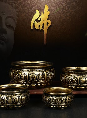 陶瓷彩绘聚宝盆全瓷八宝聚财摆z件品创意炉客厅办公桌玄关中式装