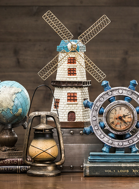 复古小摆件餐厅酒吧店铺软装饰品工艺品缝纫机咖啡馆创意酒柜摆设