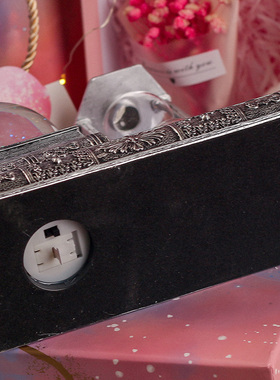 复古银色水晶球沙漏带灯创意七z彩呼吸灯摆件送男生儿童生日礼物