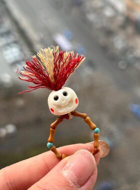 新中式小众个性搞怪可爱馒头宝宝女女情侣款戒指 小红书同款戒子