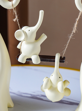 北欧轻奢b高档创意大象摆件简约客厅玄关电视柜酒柜桌面家居装饰