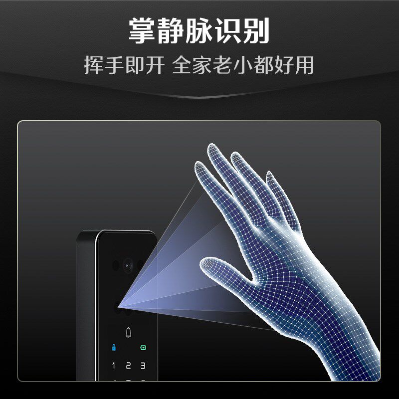 德施曼智能门锁3D人脸识别猫眼大屏指纹密码防盗智能锁小嘀Q2FV - 图1