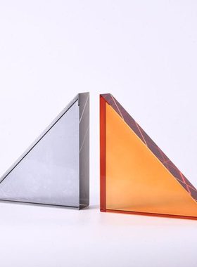 轻奢后现代楼梯水晶书靠摆件样板房书房台面书档客厅玄关柜配饰