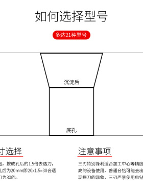 三刃单刃倒角刀90度倒角器修边器内孔去毛刺倒角钻头不锈钢广巨大