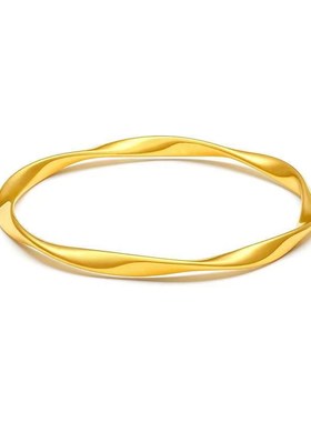 热卖钛钢18K金莫比乌斯环手镯女百搭高级感不Q锈钢不掉色手环