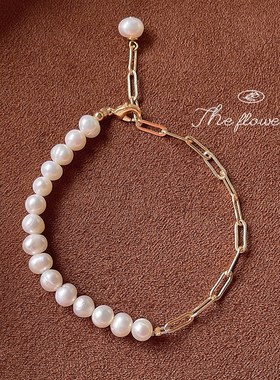 淡水珍珠手链合集l!手作设计感森系清新轻奢首饰工厂饰品手饰