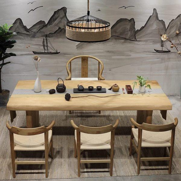 全实木茶桌椅组合 原木新中式泡茶桌大板茶几做旧功夫茶台,淘宝优惠券,粉丝福利购,淘宝优惠卷