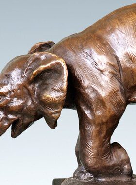 铜雕大象AL161酒店办公室家居室内摆件软装家饰动物工艺礼品包邮