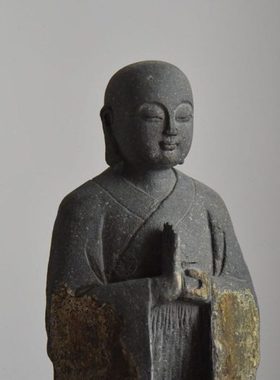 善养石玄关石头人物禅意摆件小和尚客厅家居摆设橱窗工艺品雕刻