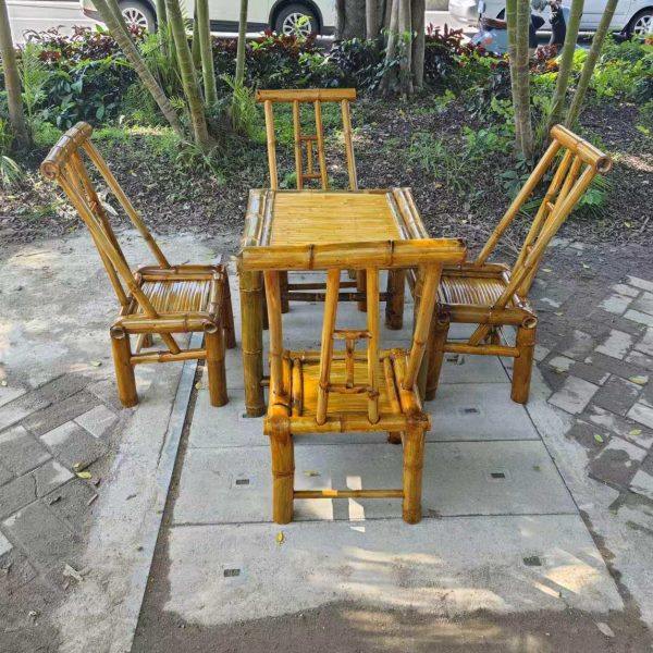 网红户外庭院竹桌椅组合竹编阳台茶桌椅子围炉煮茶火锅桌椅八仙桌,淘宝优惠券,粉丝福利购,淘宝优惠卷