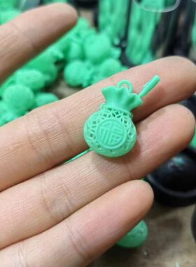 新款福袋吊坠 女士镂空花丝民族风国潮石膏模具挂件