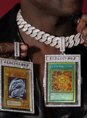 NICEPOWER 游戏王卡片球星卡 满钻嘻哈吊坠