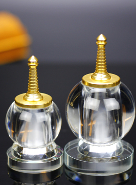 水晶工艺品水晶瓶舍利塔小号密封空瓶子装藏甘露丸的瓶子桌面摆件