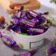 Russian imported purple candy chocolate nut peanut sandwich wedding candy 500g snacks casual snacks