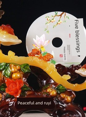 采购产品乔迁礼品,实用安全扣玉如意饰品,搬家新家礼品,客厅装饰