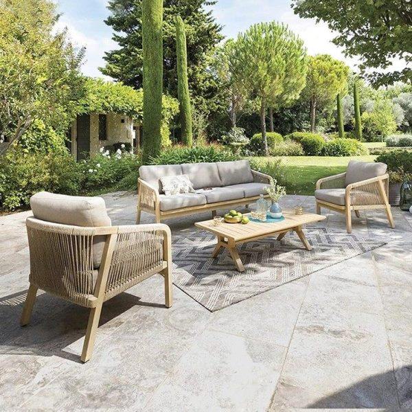 北欧户外实木沙发庭院花园酒店别墅休闲藤编室外露天柚木沙发家具,淘宝优惠券,粉丝福利购,淘宝优惠卷