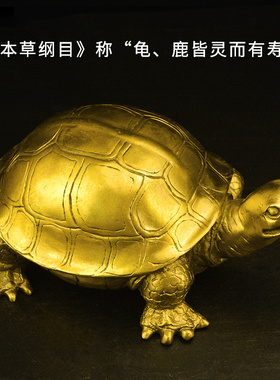 铜乌龟摆件铜千年龟百寿龙龟家D居长寿龟贺寿礼品铜龟工艺品