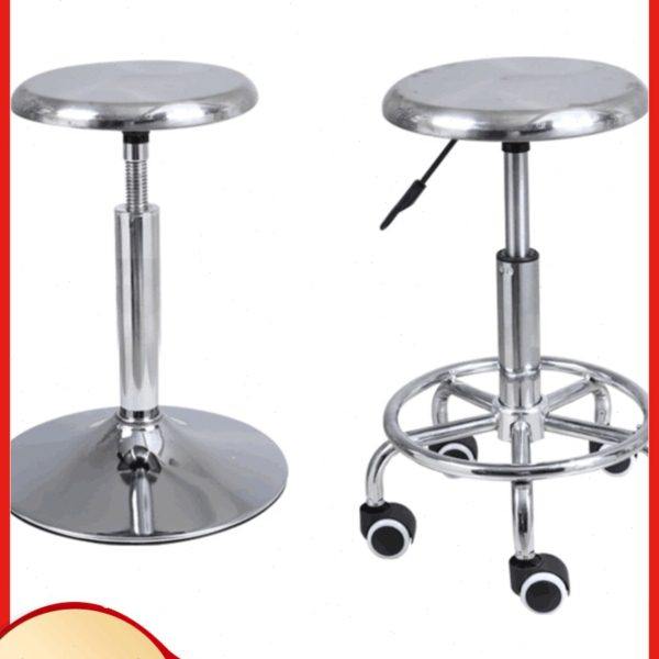 不锈钢升降旋转酒吧椅工厂车间实验室椅子滑轮流水线工作圆铁凳子,淘宝优惠券,粉丝福利购,淘宝优惠卷