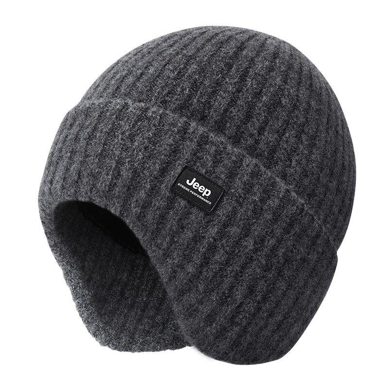 jeep吉普羊毛混纺帽子男士冬季保暖护耳防风毛线帽加绒加厚针织帽,淘宝优惠券,粉丝福利购,淘宝优惠卷