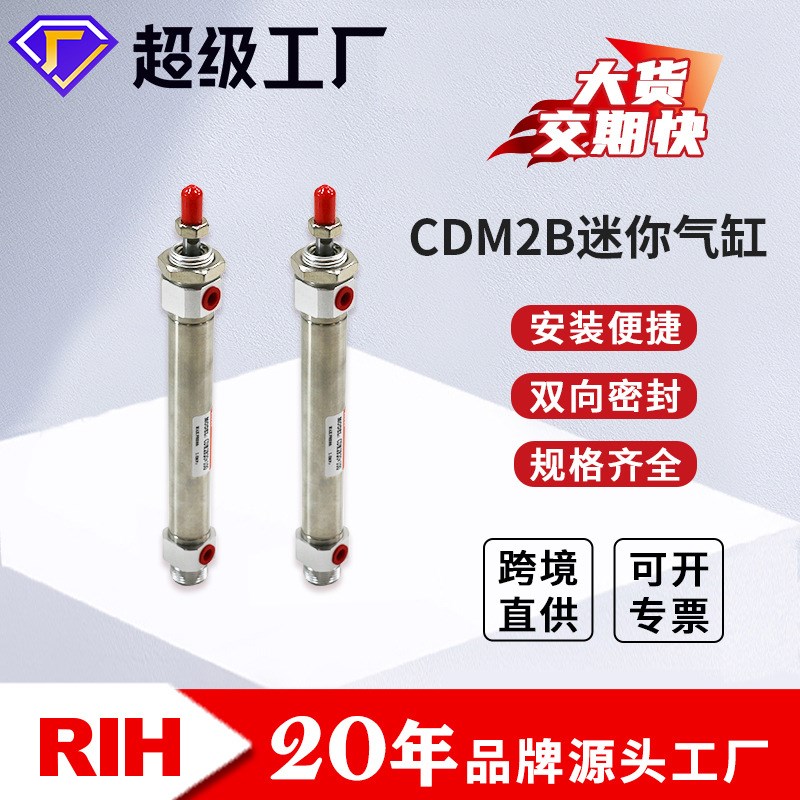 RIH瑞亨 CDM2B迷你气缸 SMC型金属气缸 小型微型气动汽缸元件 - 图0