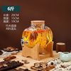 Horizontal wine bottle household ginseng wine barrel glass wine jar container sealed wine jar with tap for brewing