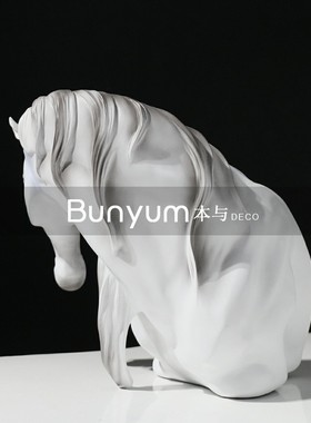 现代马摆件酒店样板间家居居家B客厅卧室简约抽象软装饰品工艺品