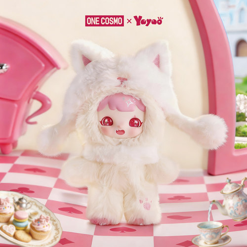 ONECOSMO Yoyoo茶会上的秘密搪胶娃娃挂件毛绒挂件玩偶盲盒 - 图3