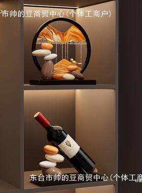 流沙画摆件感小众办公室书房客厅酒柜电视柜玄关装饰