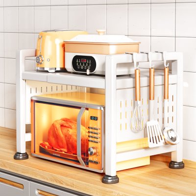 Hole board kitchen rack microwave oven shelf home desktop countertop rice cooker appliance storage bracket