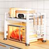 Hole board kitchen rack microwave oven shelf home desktop countertop rice cooker appliance storage bracket