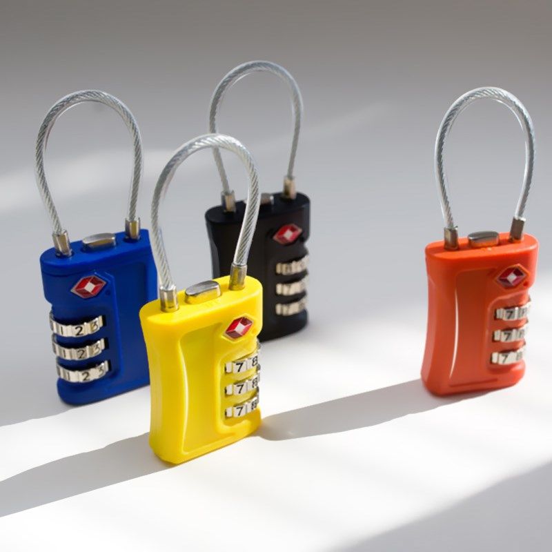 海关锁出国旅行3档TSA行李箱密码锁托运防盗锁书包拉链钢丝挂锁,淘宝优惠券,粉丝福利购,淘宝优惠卷