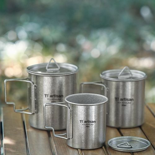 钛工匠钛杯户外纯钛水杯露营便携式茶杯咖啡杯子钛合金单层马克杯 - 图1