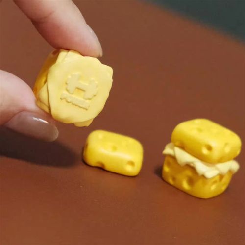 芝士汉堡个性键帽单颗创意键帽机械键盘帽可爱复古磁吸黄色奶酪 - 图0