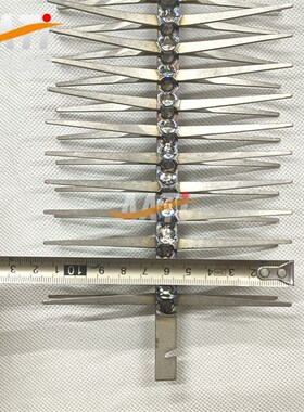 亚钛鑫纯钛电镀氧化喷涂挂具 电解120*650双排齿鱼骨架钛条钛挂具