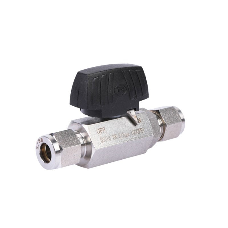 316L不锈钢卡套螺母镀银六角球阀仿韩1/4 3/8 1/2喷丸直通6.35mm - 图2