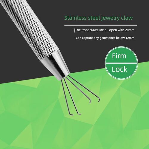 不锈钢钻石爪珠宝夹抓松散的钻石和宝石特殊的四爪镊子珠宝设备工 - 图2